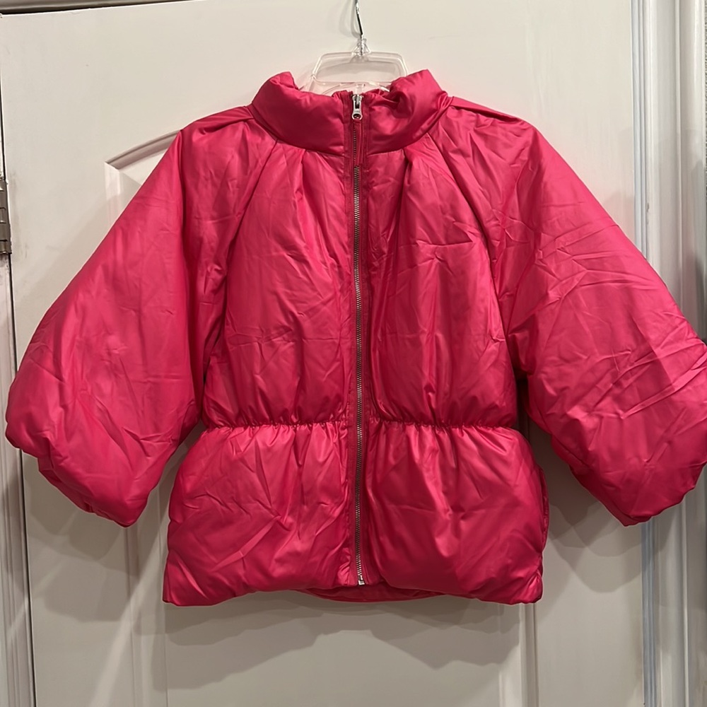 NWT Magenta down puffer jacket